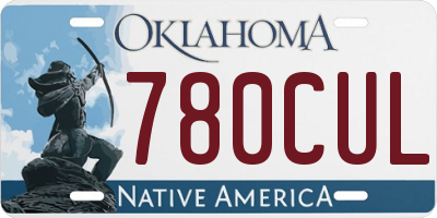 OK license plate 780CUL