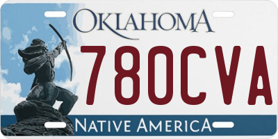 OK license plate 780CVA