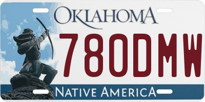 OK license plate 780DMW