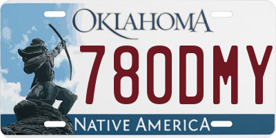 OK license plate 780DMY