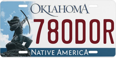 OK license plate 780DOR