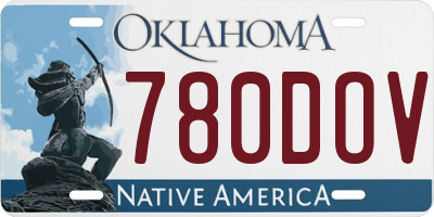 OK license plate 780DOV