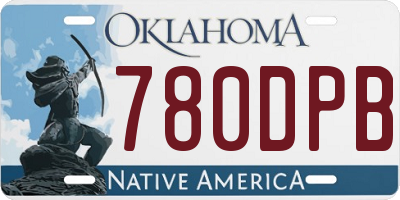 OK license plate 780DPB