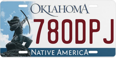 OK license plate 780DPJ