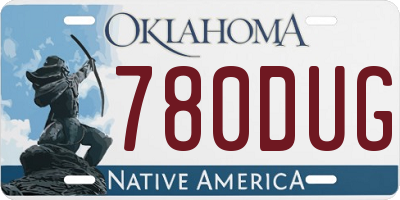 OK license plate 780DUG