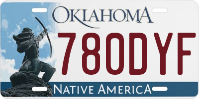OK license plate 780DYF