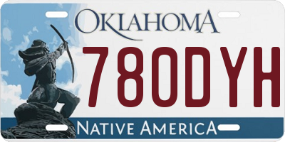 OK license plate 780DYH
