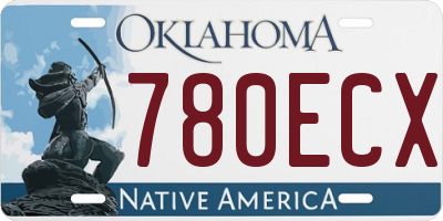 OK license plate 780ECX