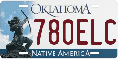 OK license plate 780ELC