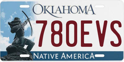 OK license plate 780EVS