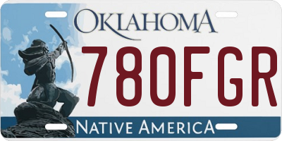 OK license plate 780FGR