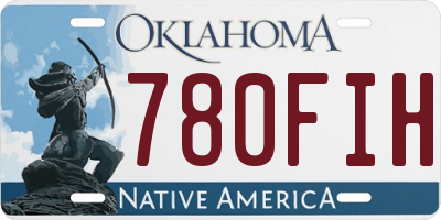 OK license plate 780FIH