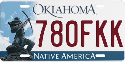 OK license plate 780FKK