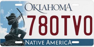 OK license plate 780TVO