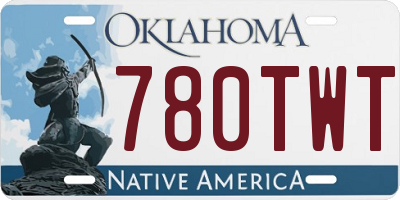 OK license plate 780TWT