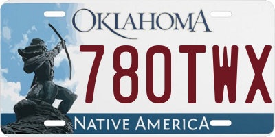 OK license plate 780TWX