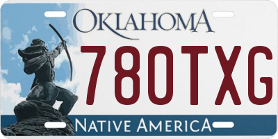 OK license plate 780TXG