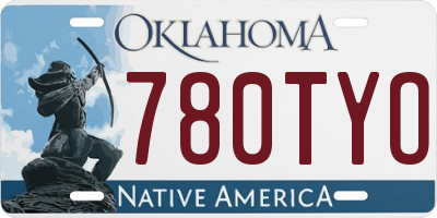 OK license plate 780TYO