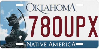 OK license plate 780UPX