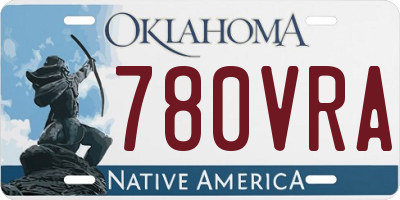 OK license plate 780VRA