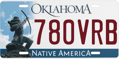OK license plate 780VRB