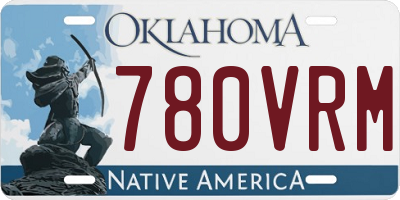 OK license plate 780VRM