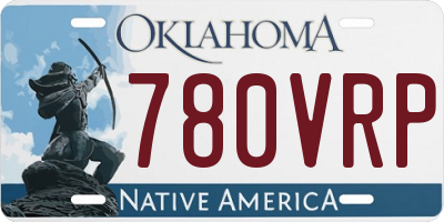 OK license plate 780VRP