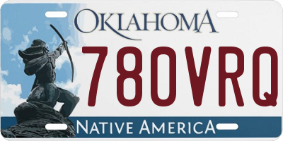 OK license plate 780VRQ