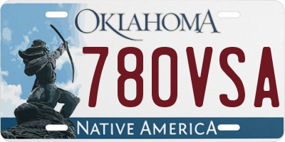 OK license plate 780VSA