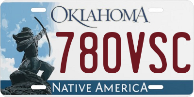 OK license plate 780VSC