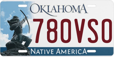 OK license plate 780VSO