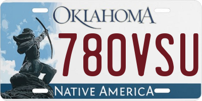 OK license plate 780VSU