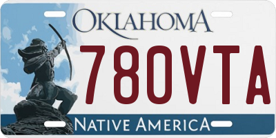OK license plate 780VTA