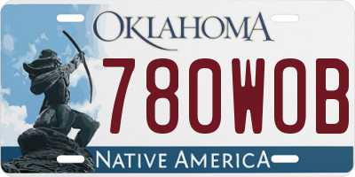 OK license plate 780WOB