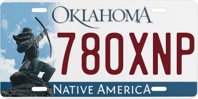 OK license plate 780XNP