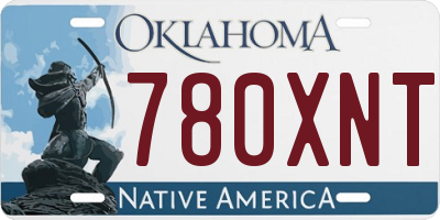 OK license plate 780XNT