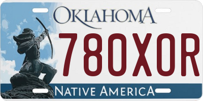 OK license plate 780XOR