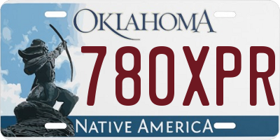 OK license plate 780XPR