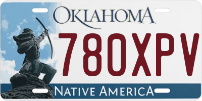 OK license plate 780XPV
