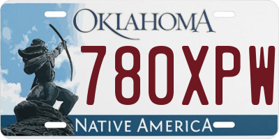OK license plate 780XPW