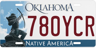 OK license plate 780YCR
