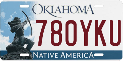 OK license plate 780YKU