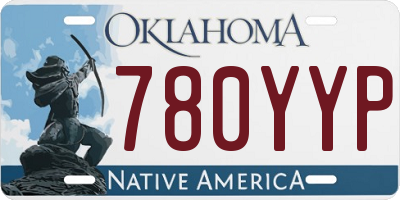 OK license plate 780YYP
