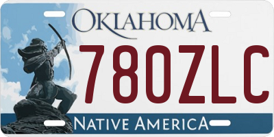OK license plate 780ZLC