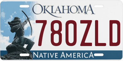 OK license plate 780ZLD