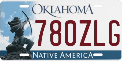 OK license plate 780ZLG
