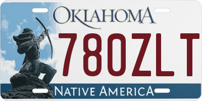 OK license plate 780ZLT