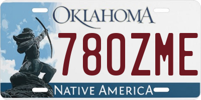 OK license plate 780ZME