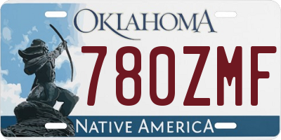 OK license plate 780ZMF