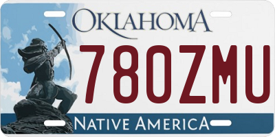 OK license plate 780ZMU